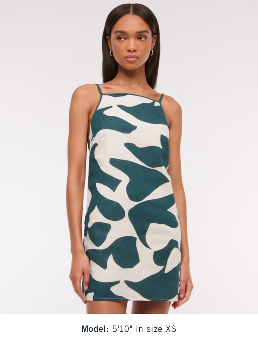 Linen Blend Apron Mini Dress